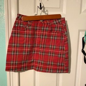 Red Plaid Skirt